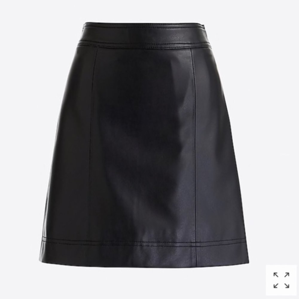 J Crew Faux Leather Mini Skirt